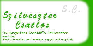 szilveszter csatlos business card